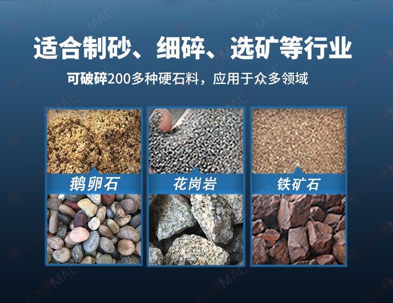 对辊制砂机破碎物料对比
